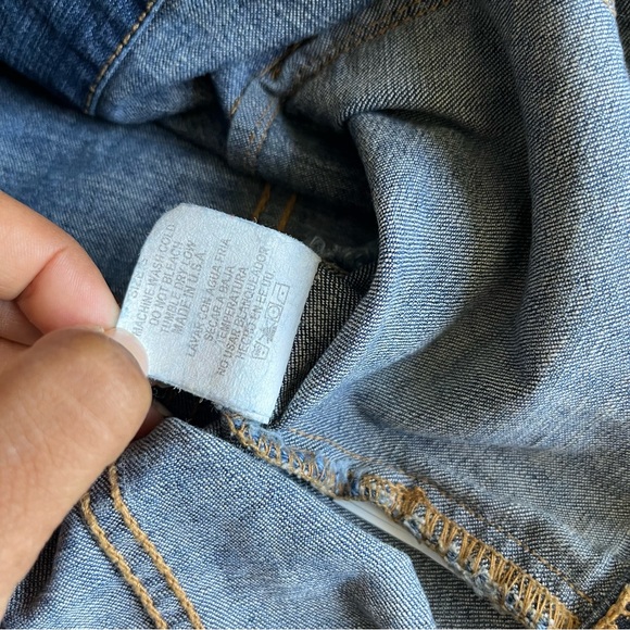 Vintage Y2K Apple bottoms pink apple pocket cropped denim jean jacket small - Picture 12 of 13